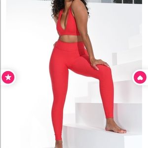 Booty by Brabants Mermaid Red Top & Legging Set